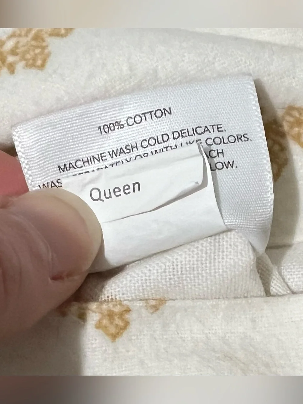 Threshold Floral Cream and Gold Queen Sheet Set